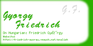 gyorgy friedrich business card